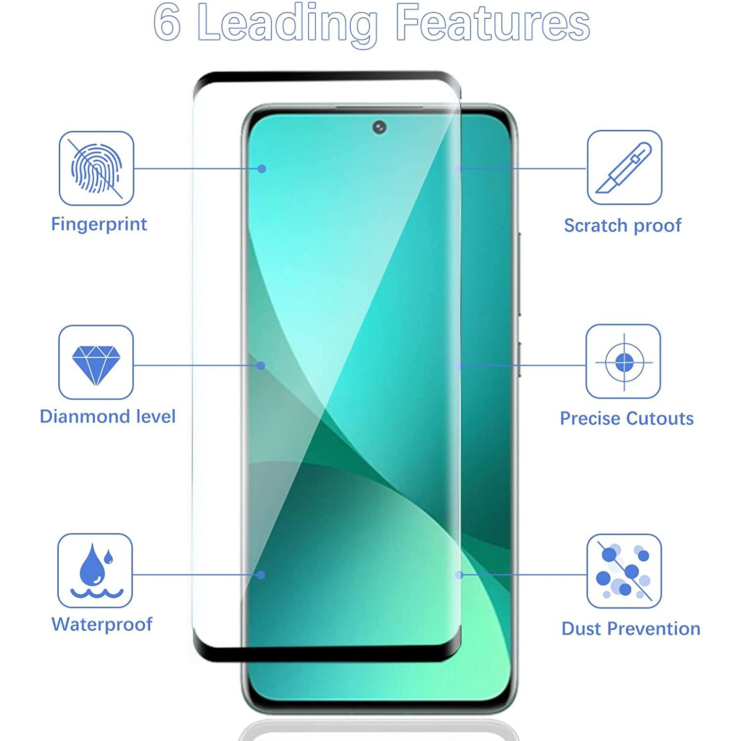 9H zakrzywione cztery strony kleju szkło hartowane do Xiaomi 13 Pro 2/4PCS HD Screen Protector Glass