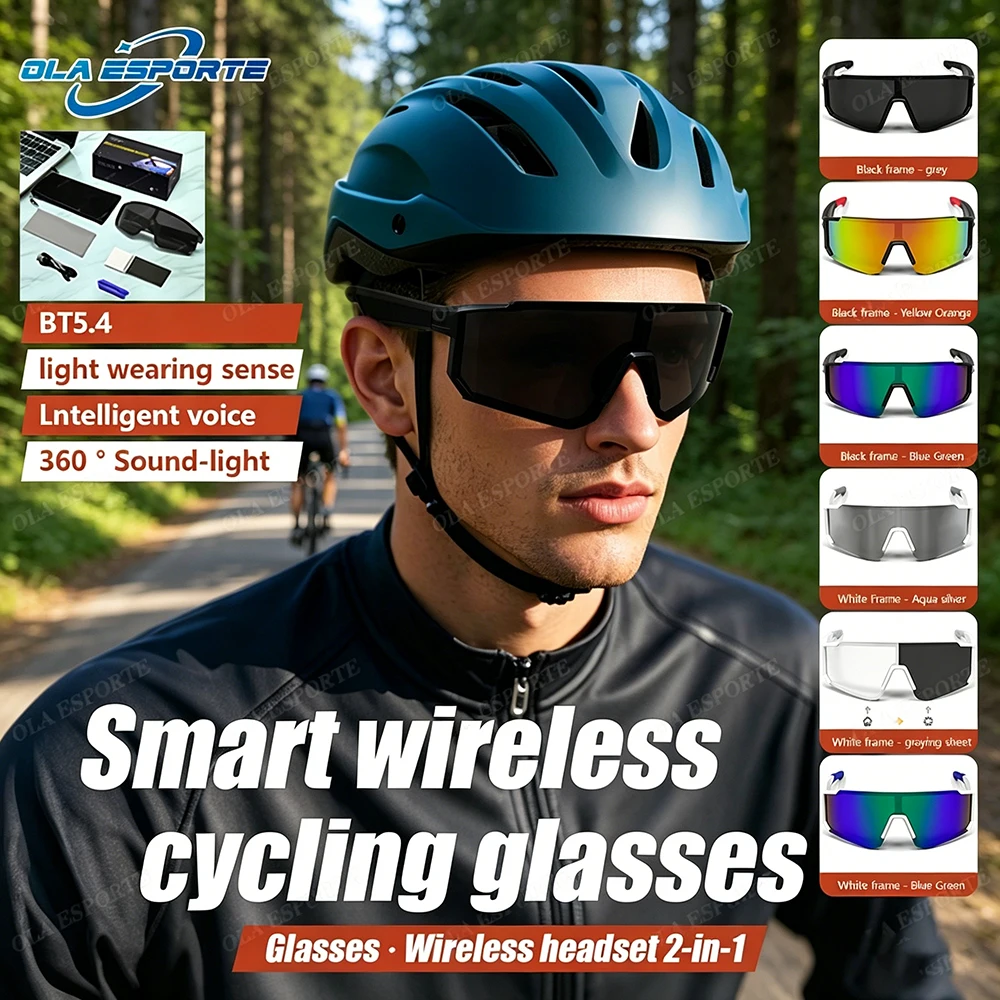 

Новые умные очки 2026 года: Bluetooth-вызовы, аудиоплеер, музыкальные очки, умные солнцезащитные очки с защитой от УФ-излучения и бликов, мужские очки для активного отдыха и велоспорта