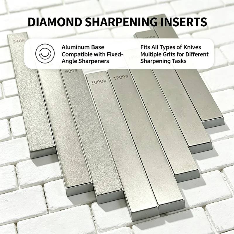 Aluminum Alloy Blank Diamond Sharpening Stones Set 9 Grits 240-3000 for Guided Systems Multi-Blade Household Sharpening Tool Kit