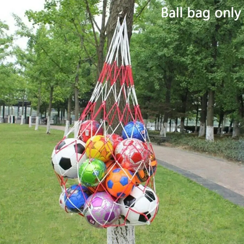 

Portable Large Ball Pocket Bold Volleyball Football Stitching And Mesh Net Bag Basketball Red Sports White Outdoor Tools B7W0