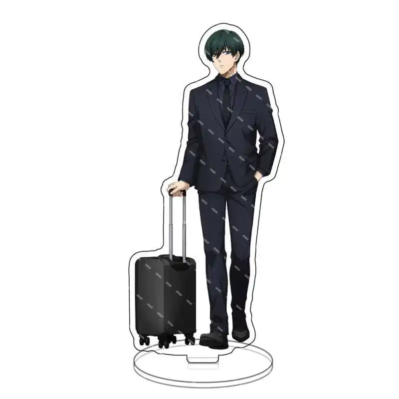 JX TOY 15cm Anime Blue Lock „TEAM EXPEDITIONS” 3 Akrylowe Stojaki Czarny Garnitur Ryusei Shidou Figurka Statuetka Lalka Sae Ozdoby Zabawka