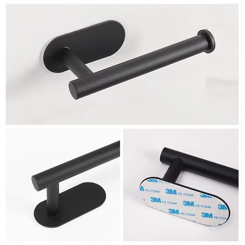 

Держатель для рулонной бумаги из нержавеющей стали без сверления, настенный, для туалета, ванной комнаты, держатель для бумажных полотенец