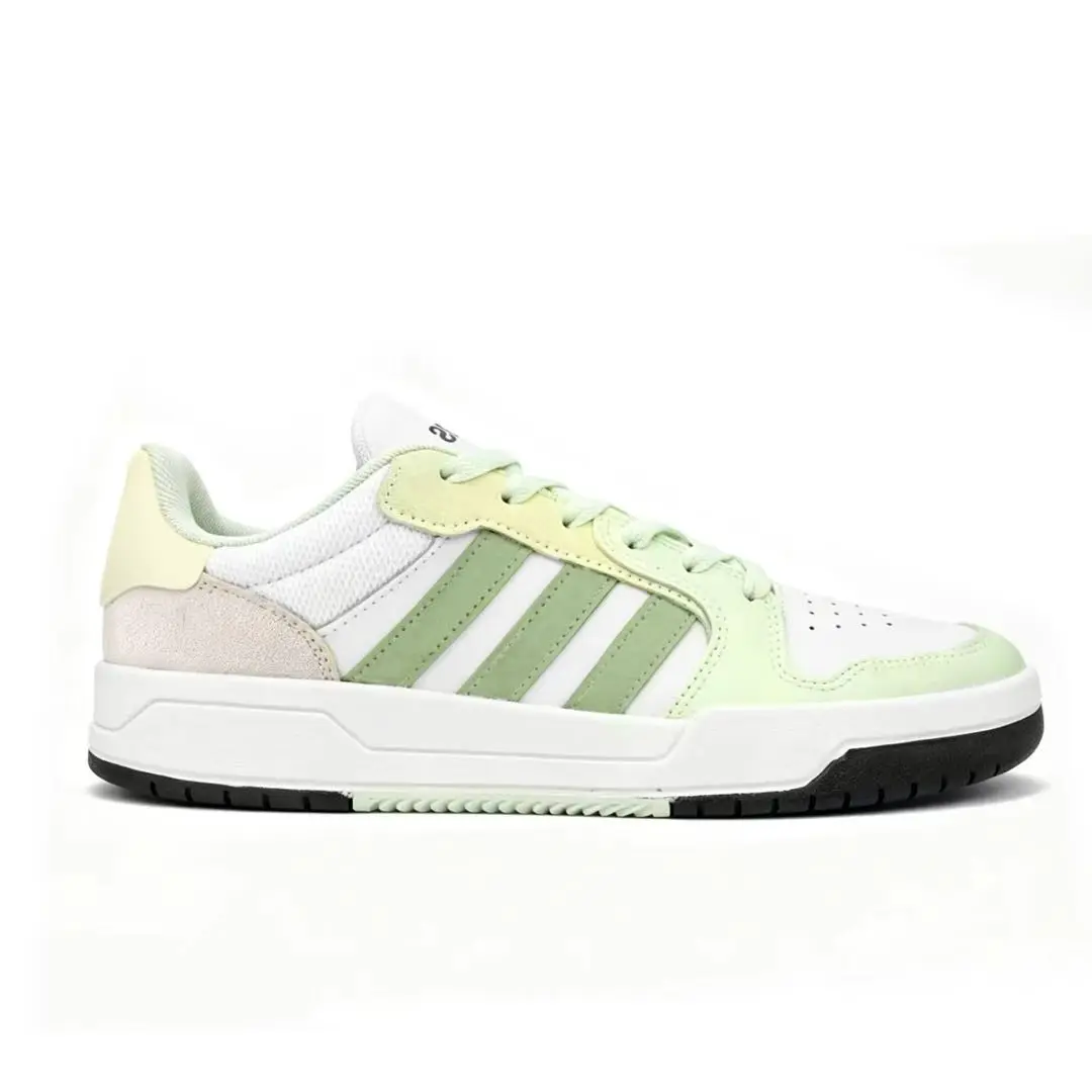 Adidas ENTRAP Slip Resistant, Abrasion Resistant, Breathable Low top Skateboard Shoes Unisex White Green JI2546（Team2264-）