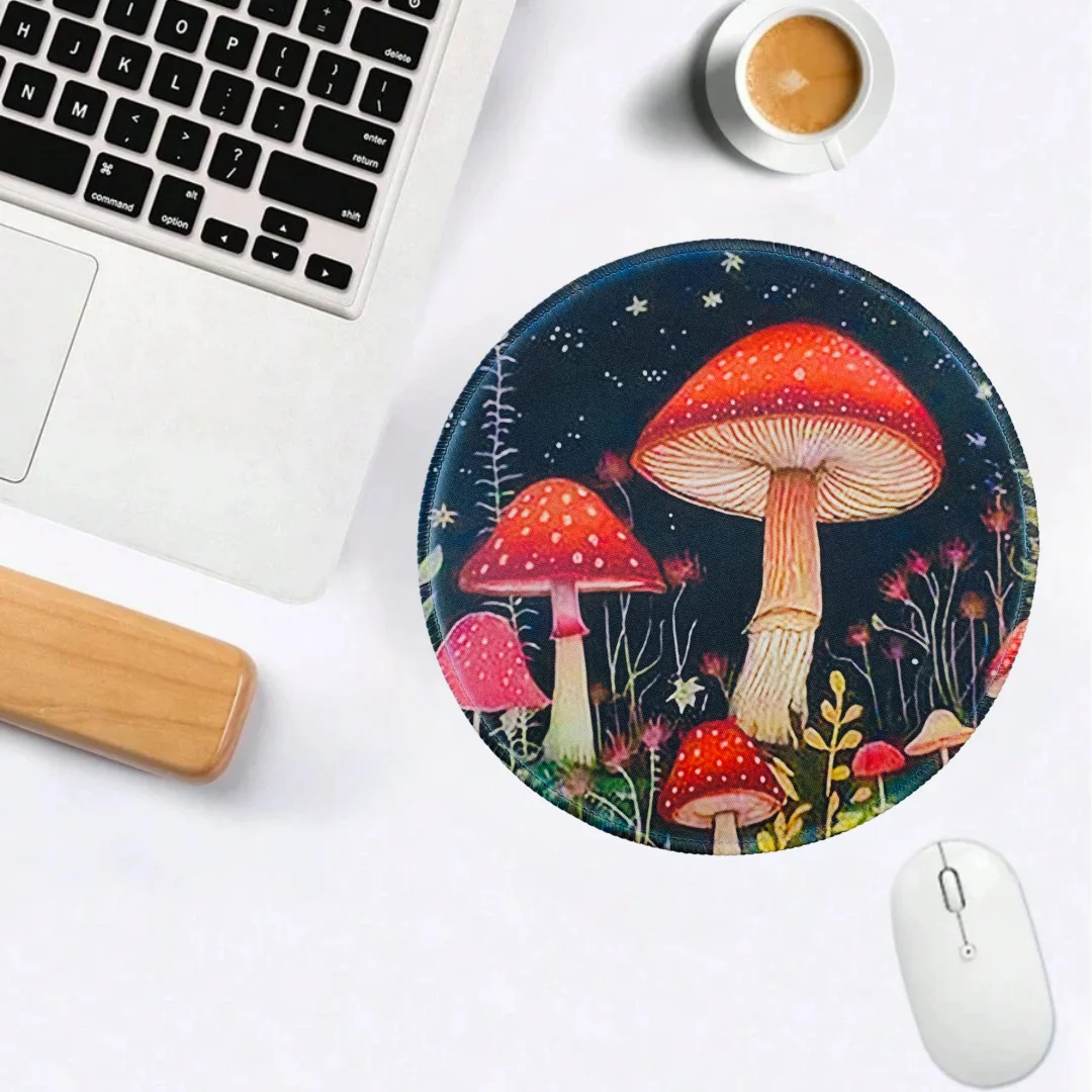 

Stitched Edge Round Mouse Pad - Non-Slip for Gaming & Office