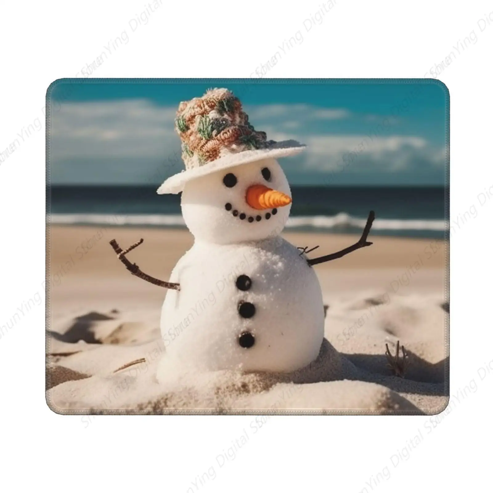 

Snowman Shell Printed Mouse Pad Anti Slip Rubber Washable Mouse Pad Computer Keyboard Pad Suitable For Office Use 7 X 8.6 Inch