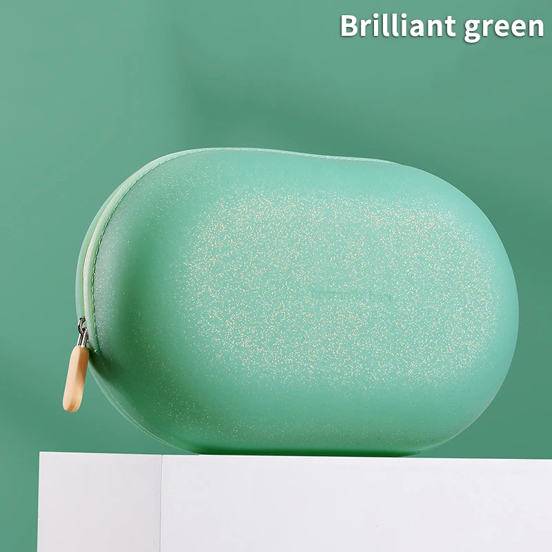 Portable Large Capacity Silicone Cosmetic Bag Waterproof Soft Cosmetic Storage Bag Moisture-proof Wash Bag For Home Travel