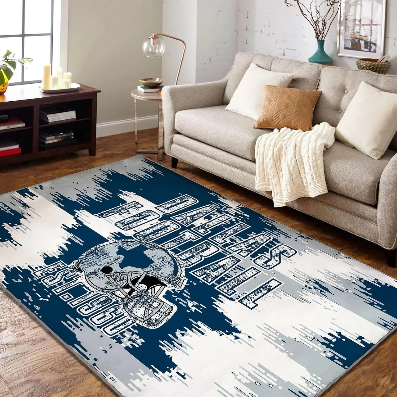 Home Decor Dallas - Vloermat met voetbalteamthema Dallas Cowboys geïnspireerd