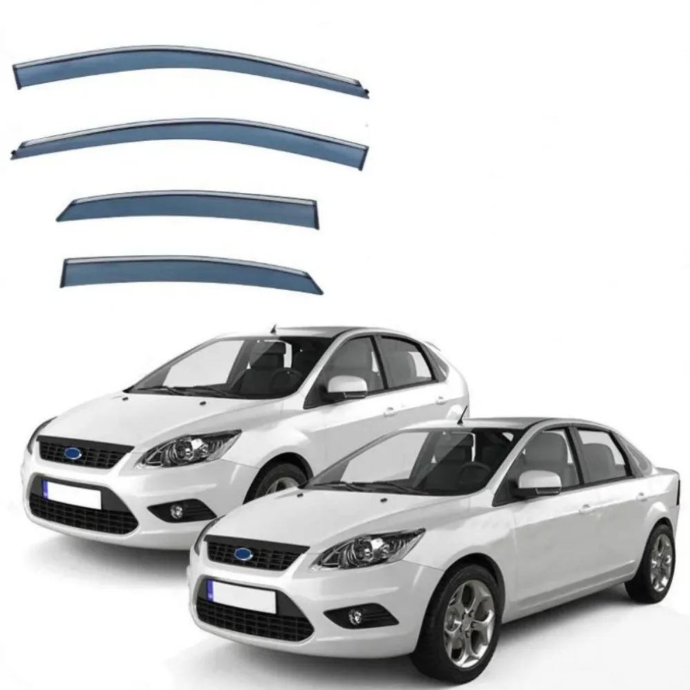 Window Visor Rain Exterior Part Body Kit Accessories For Ford Focus 2005 2006 2007 2008 2009 2010 2011 2012 2013 2014 2015 -2021