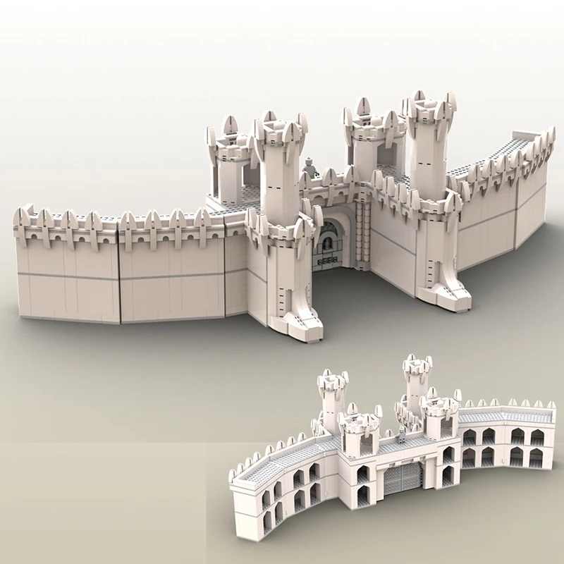 Ringen Filmmodel Moc Beroemde filmserie Stadsmuur Technologie Modulair Beroemd scèneblokken DIY Set Montage Bouw Speelgoed
