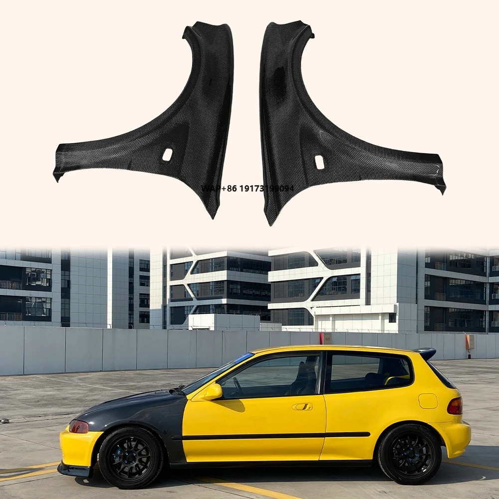 

Для Honda Civic EG Hatchback 92-95: Пара передних боковых накладок на бампер в стиле OE из карбона