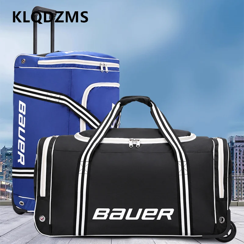 

KLQDZMS Suitcase Oxford Cloth Trolley Bags Men's Travel Shipping Box Foldable Large Capacity Zipper Storage Bag Women's Luggage