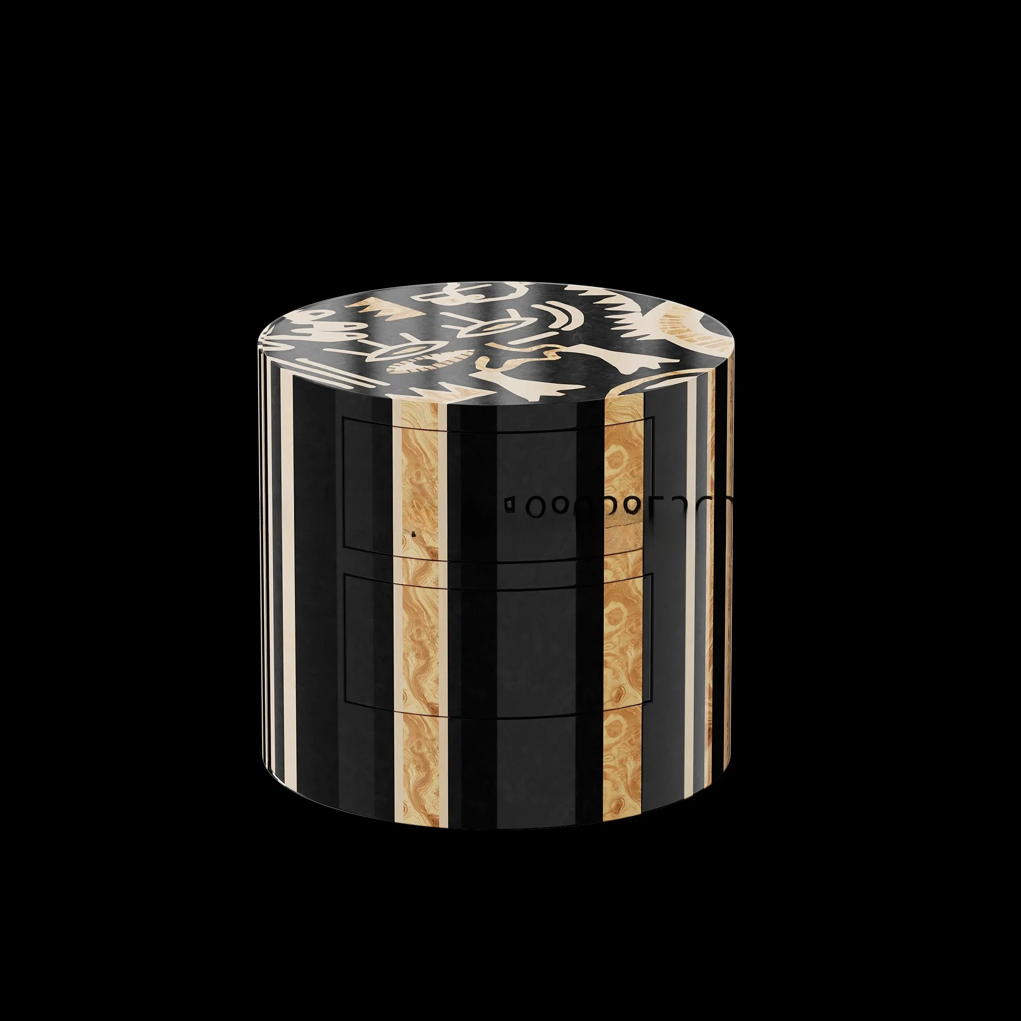 veneer parquet bedside table custom cabinet luxury model room fashion light luxury cabinet