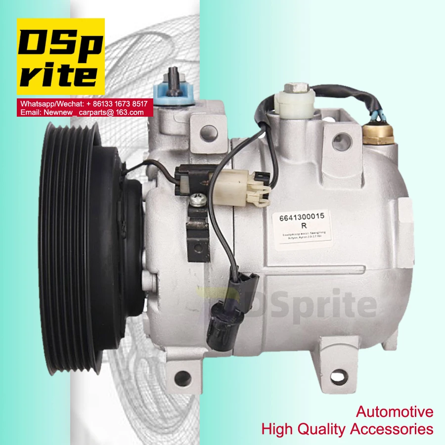 

For Car SSANGYONG KYRON 2.0 2.7 2005 AC Compressor For SSANGYONG ACTYON 2.0 2005 2006 2007 6641300015 6652300511 6PK 6641300115