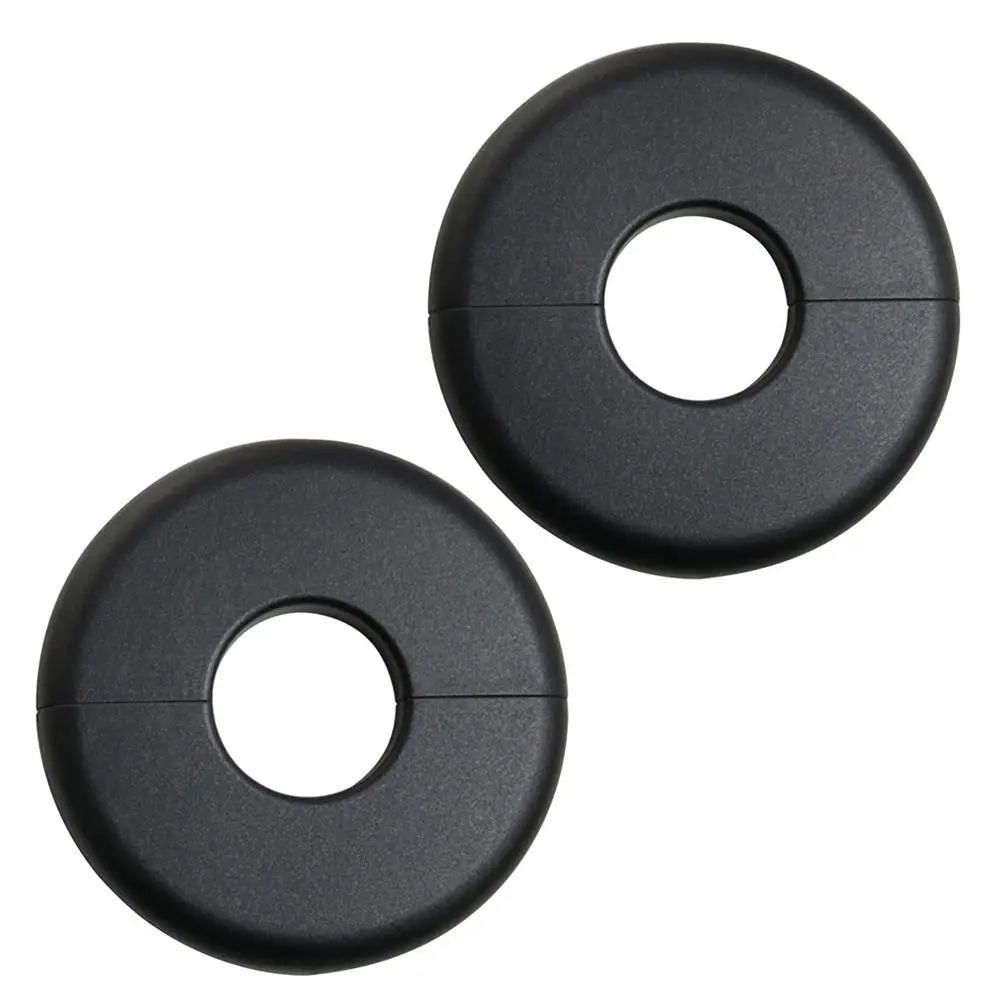 Useful ABS Shower Faucet Cover Round Black Faucet Decorative Cover White Pipe Wall Covers Shower