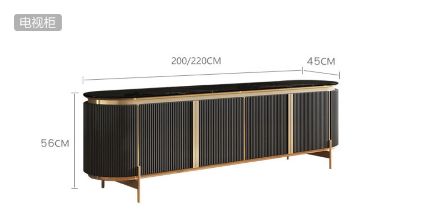 

Console Table Eco-friendly End Table Stainless Steel Gold TV Console