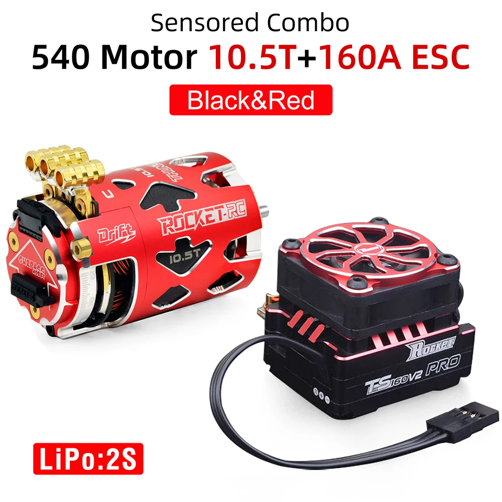 Rocket RC Brushless Motor Thunder 540 Sensored 10.5T 13.5T 3.175