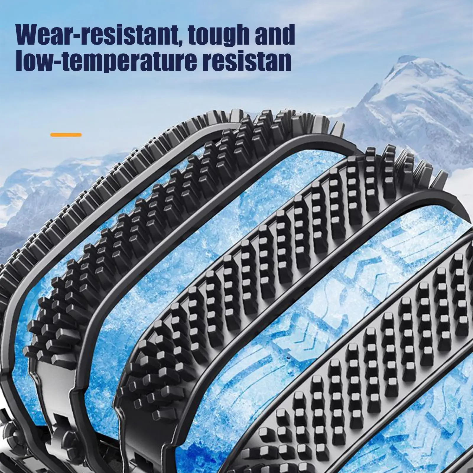 Snow Chains Heavy Duty Traction Belt 5 Pieces Non-Slip Zip Tie Car Tires Chain For Vehicle Automotive Scooter SUV Sedan Truck