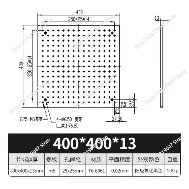 Breadboard Optical Flat Aluminum Platform Base Optical Porous Aluminum Panel Honeycomb Panel