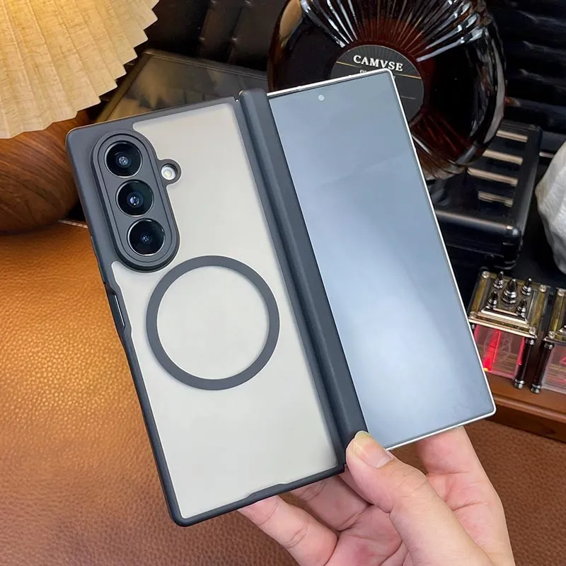 Für Magsafe Hülle für Samsung Galaxy Z Fold 5 6 7 8 Ultra Transparentes Scharnier Kabelloses Laden Magnetisch Ohne Frontabdeckung Zubehör – Detail 13