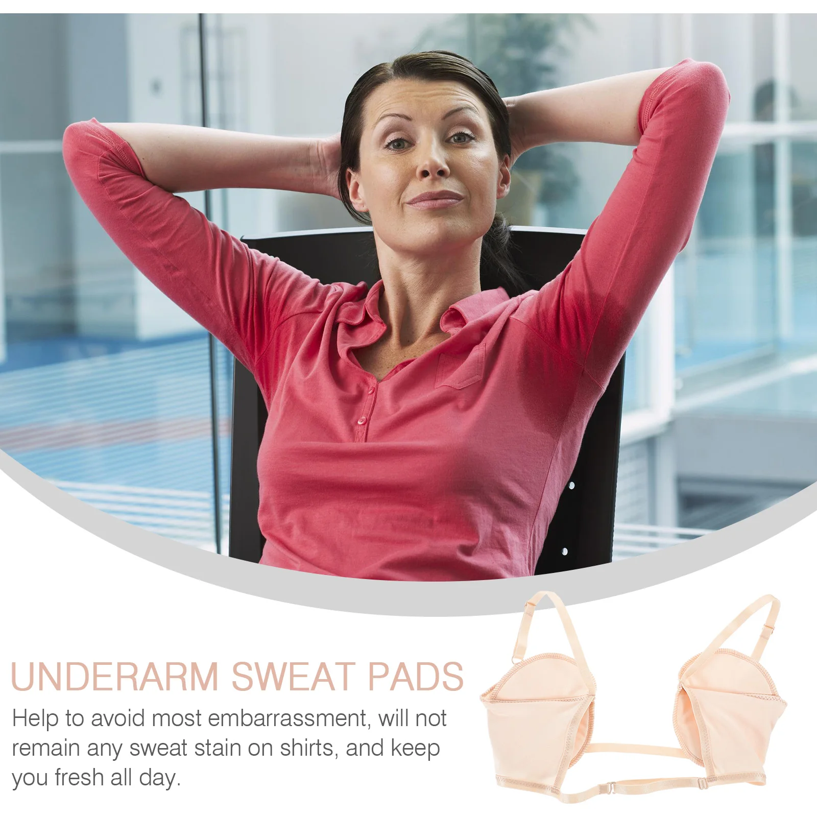 

Reusable Underarm Sweat Pads Absorbent Armpit Fabric Bras Seamless Adhesive Women Invisible Avoid Sweat Soaked Shirt Summer