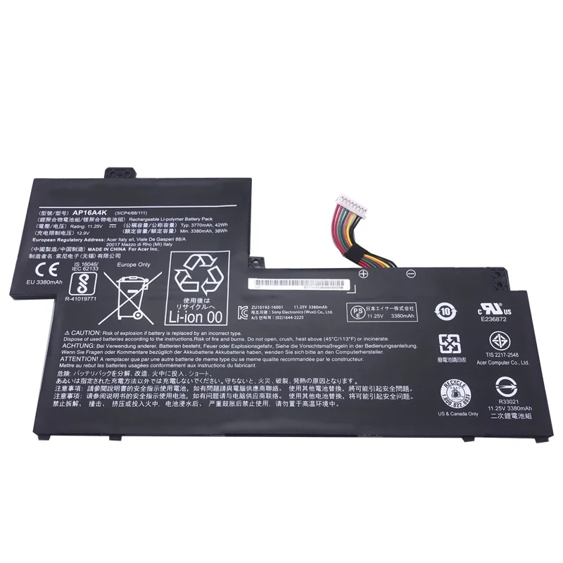 Imagem -02 - Lmdtk Nova Bateria do Portátil Ap16a4k para Acer Swift Sf11331-p865 Sf11 Aspire 11 Ao1132 Ne132 N16q9