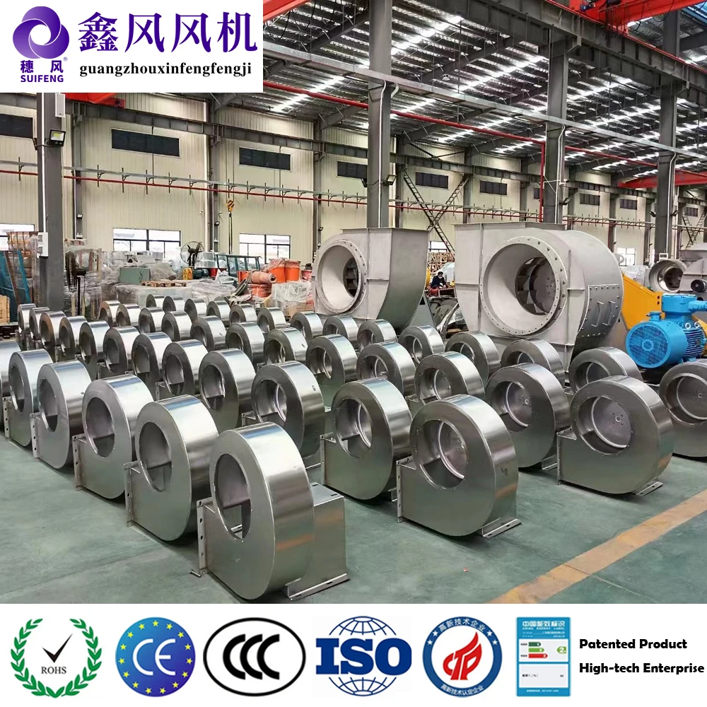 350mm Stainless Steel High Pressure Ventilation Centrifugal Blower Fan Primary Air For Boiler Exhaust For Farm 220V AC Standing