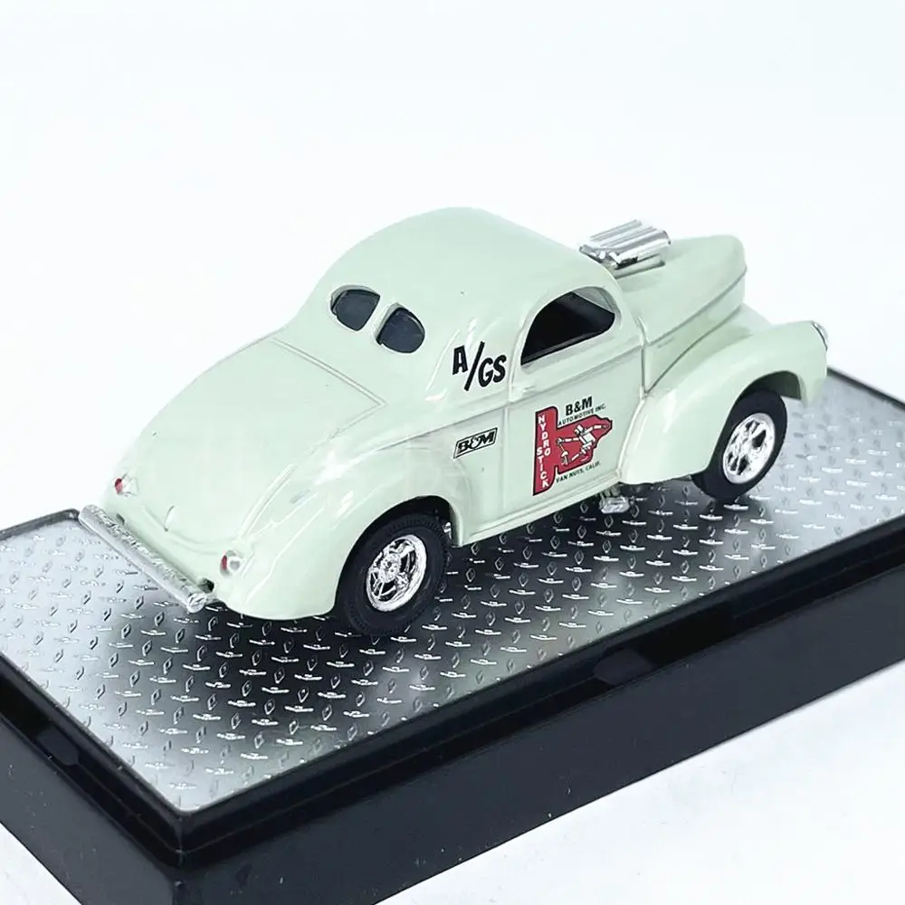 M2 Machines 1/64 1941 Coupe Gasser GS13 Cream White Die-cast Alloy Car Model Collection Gift Toy