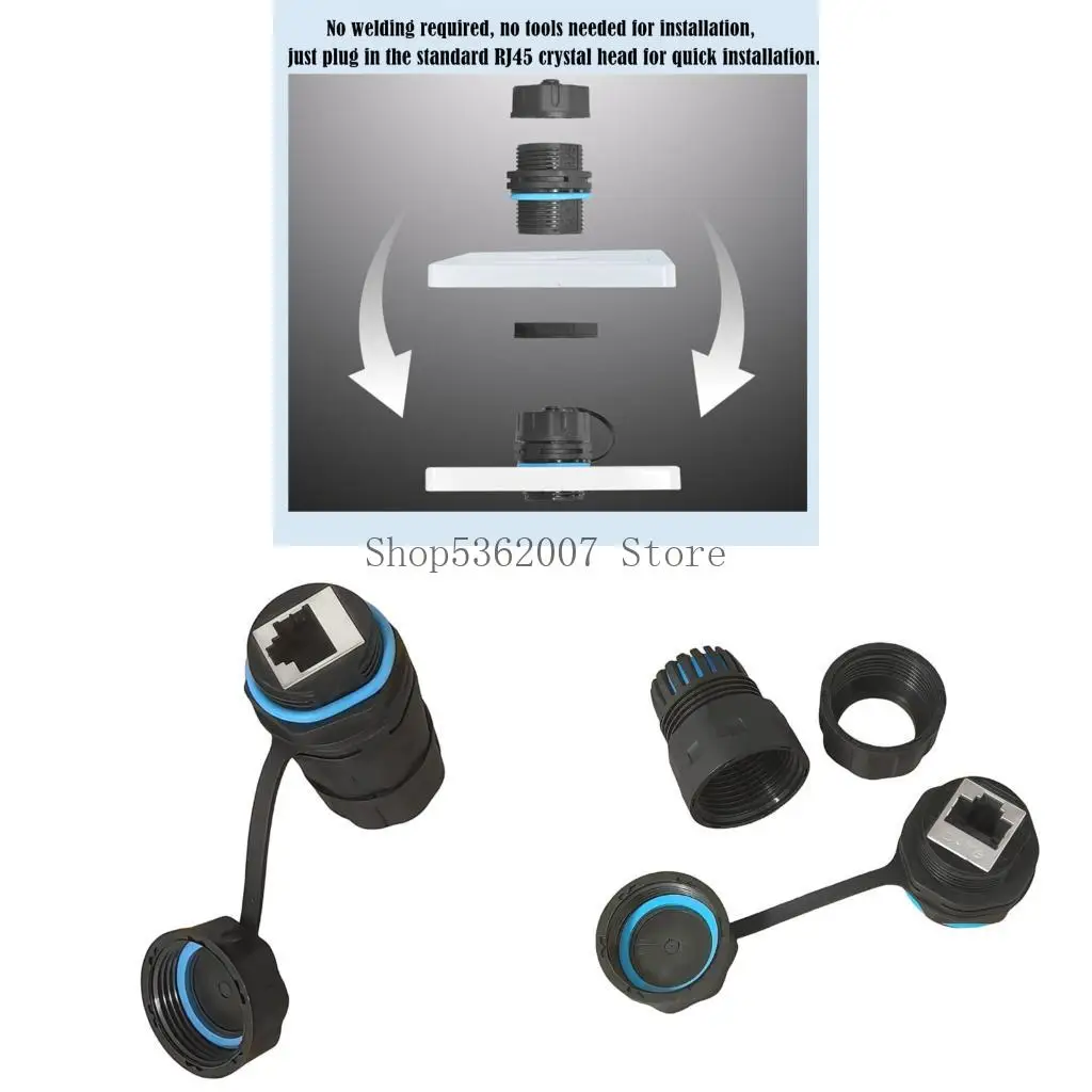 Weatherproof RJ45 Cat6 Shielded Coupler For Outdoor Ethernet 40JB