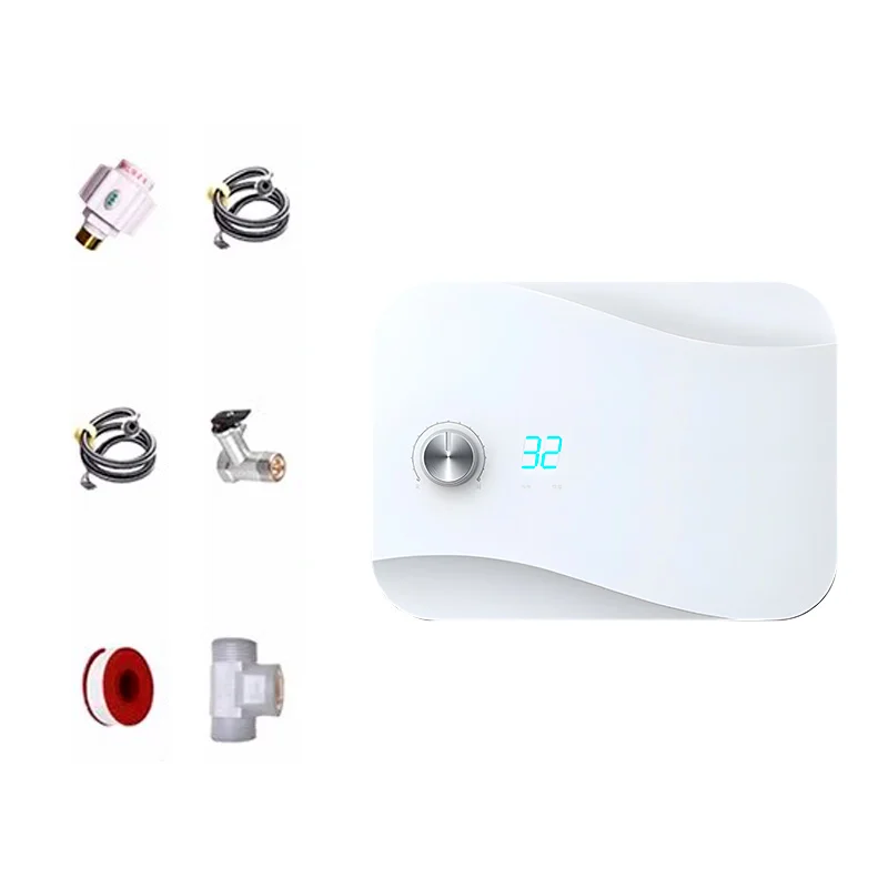 

Factory Direct High Quality 1500W Tankless Hot Water Heater for RV Camper DC 110V/220V 6L 8L Storage Electric Space Saving