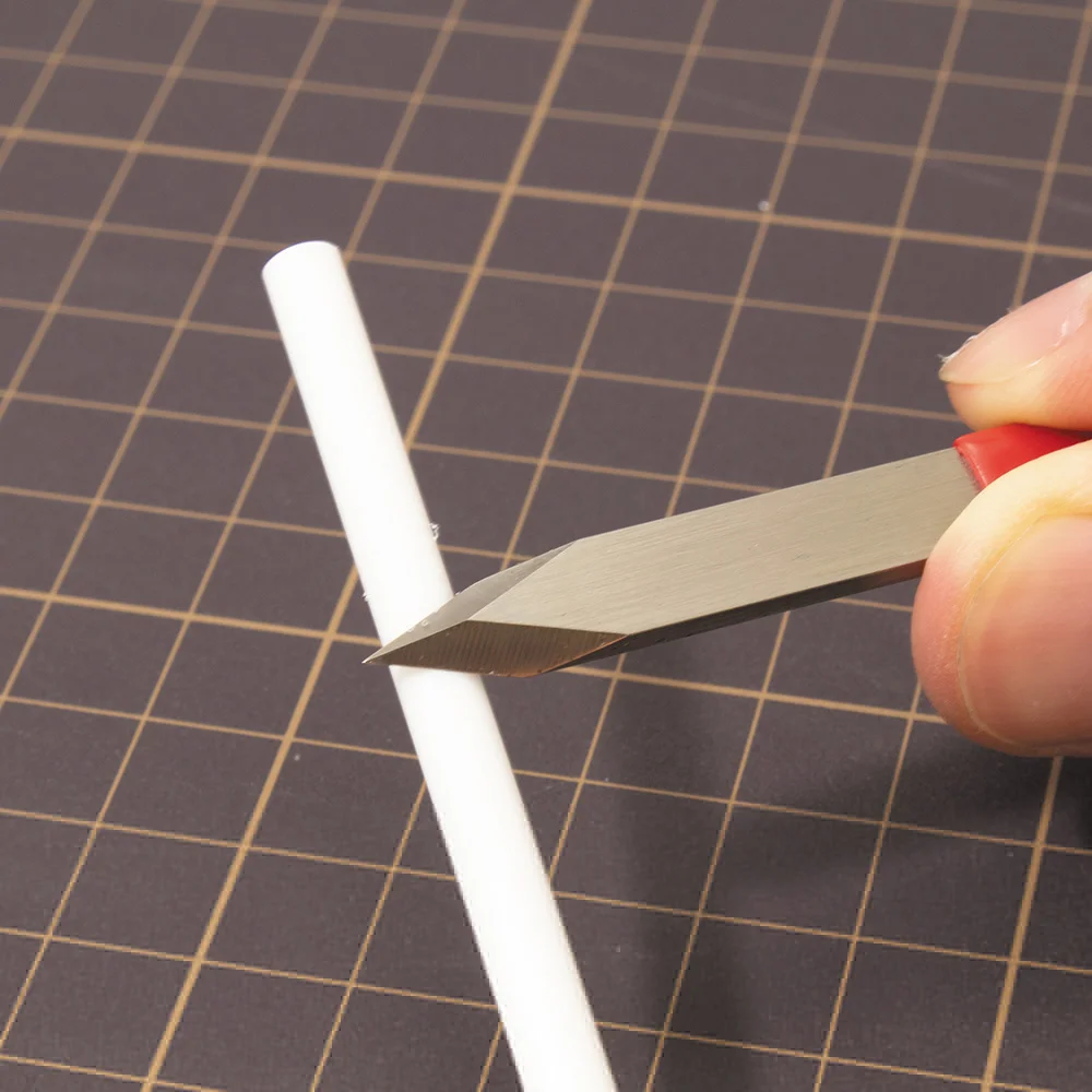 MINESHIMA TM-26B Precision 45° Scraper, 7mm Wide Blade Hand Tool for Jewelers, Plastic Model Deburring & Parting Line Removal