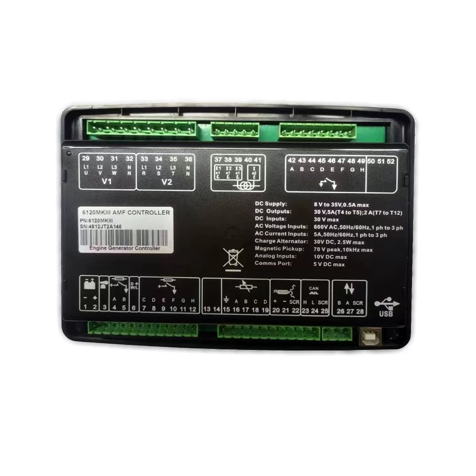 Deepsea DSE6120 MKIII Auto Stop Generator Controller Panel Control Module Diesel Engine Part DSE6110 Replacement kit xeon