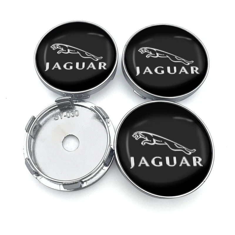 4pcs 56mm+60mm Car Wheel Center Hub Cap Rim Cover Emblem Stickers For Jaguar XF XE XJ F-Pace X-Type S-Type F-Type E-Pace I-PACE