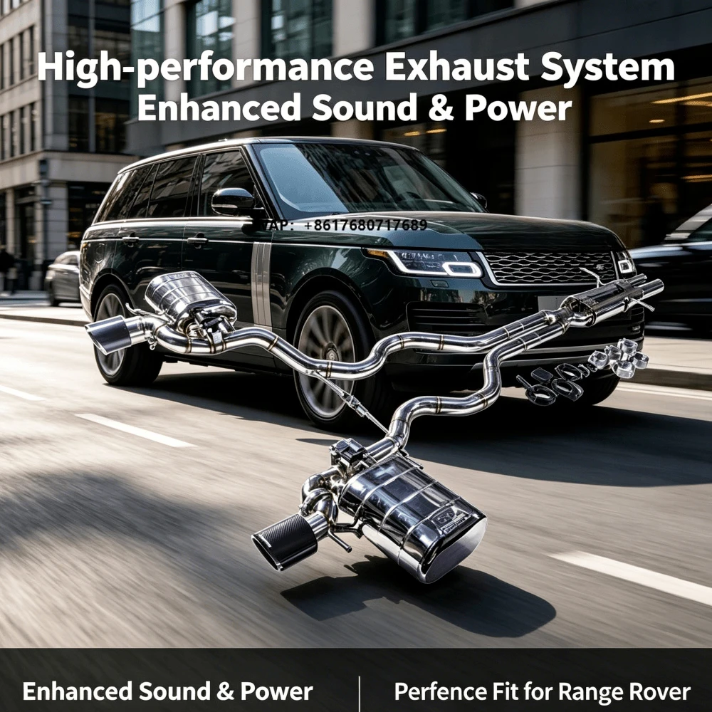 Lightweight Stainless Steel Modified Exhaust Muffler for  Range Rover, Starcar Auto Upgrade Spare Parts
