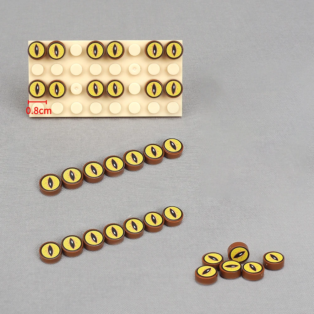 MOC 10PCS 98138 Printed Doctor's Magic Eye Building Blocks Horror Snake Eyes Compatible Board Bricks Particle Toys Children Gift