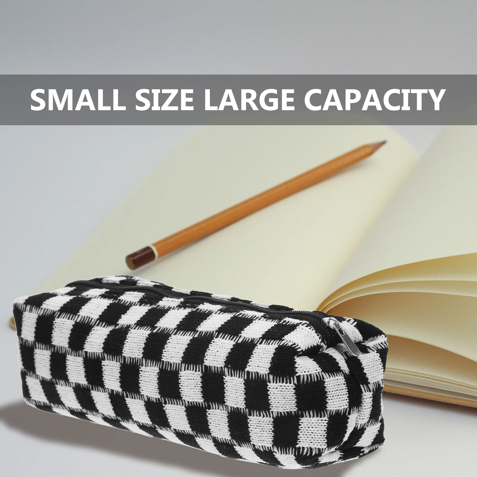 

Checkerboard Pencil Pouch Small Lightweight Multi-Function Organizer Portable Stationery Storage Bag for Students Teens Outdoors