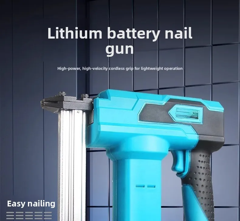 Elektrische Nagelpistole für den Haushalt, wiederaufladbar, Lithium-Batterie, Stahlwand, Kanäle, Tür, Gas, Nagelpistole