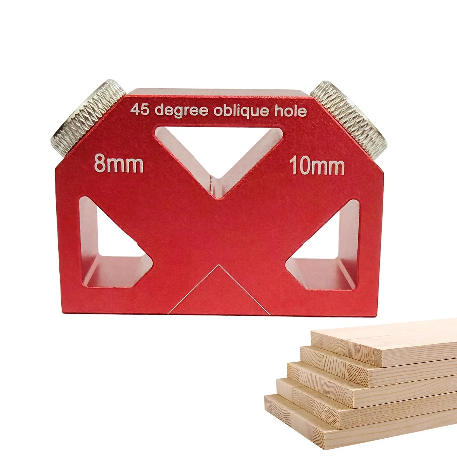 45 Angled Hole Positioner Portable Woodworking Angled Drill Inclined Hole Locator Angled Hole Screw Clamp with Drill Guide