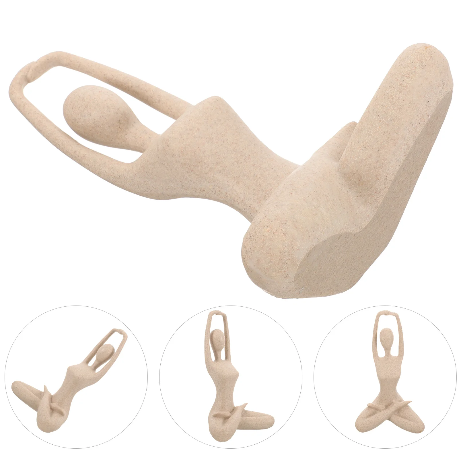 

Abstract Yoga Statue Resin Meditation Home Ornament Desktop Decor Zen Style Sculpture for Living Statue