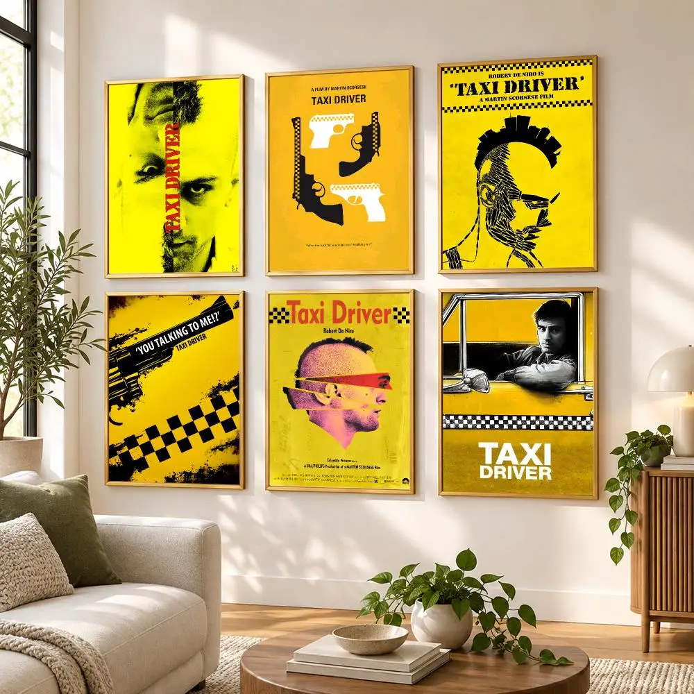 Movie Taxi Driver Kraft Paper Poster HD art sticky wall waterproof home living room bedroom bar aesthetic decoration