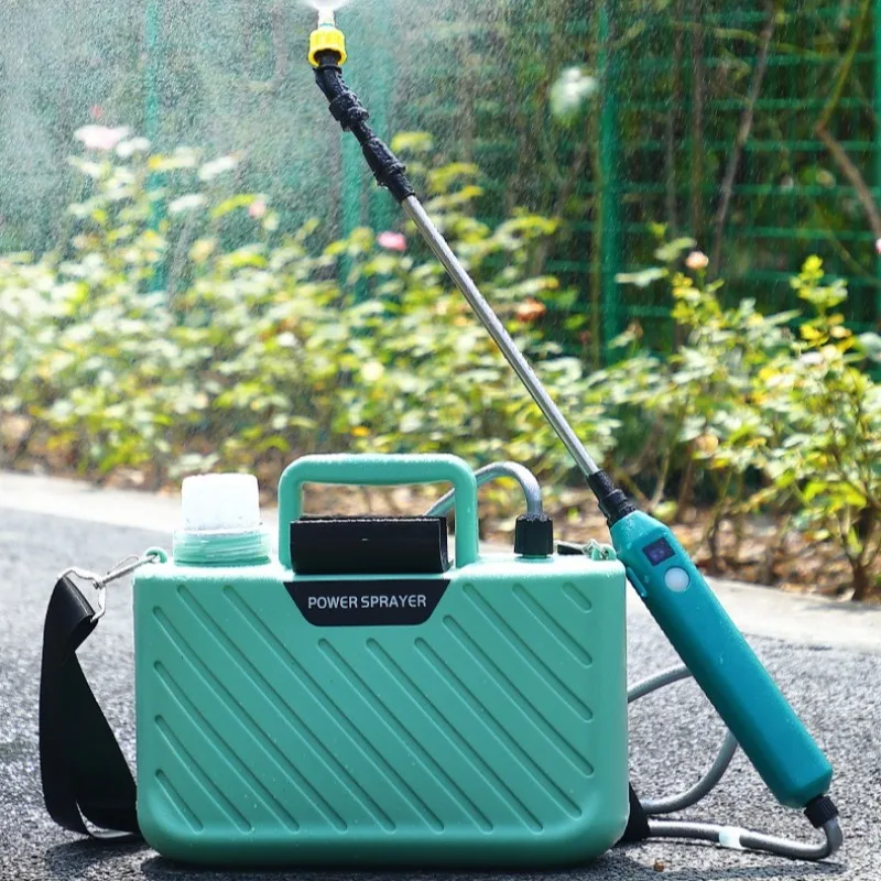 Single shoulder electric spray portable 5L garden flower watering adjustable high-pressure spray can for household use
