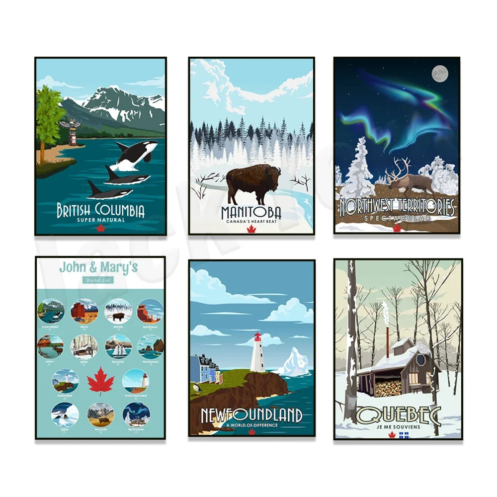 Ontario, Prince Edward Island, Newfoundland, Alberta, Nova Scotia, Saskatchewan, Nunavut, Jasper National Park Canada Poster