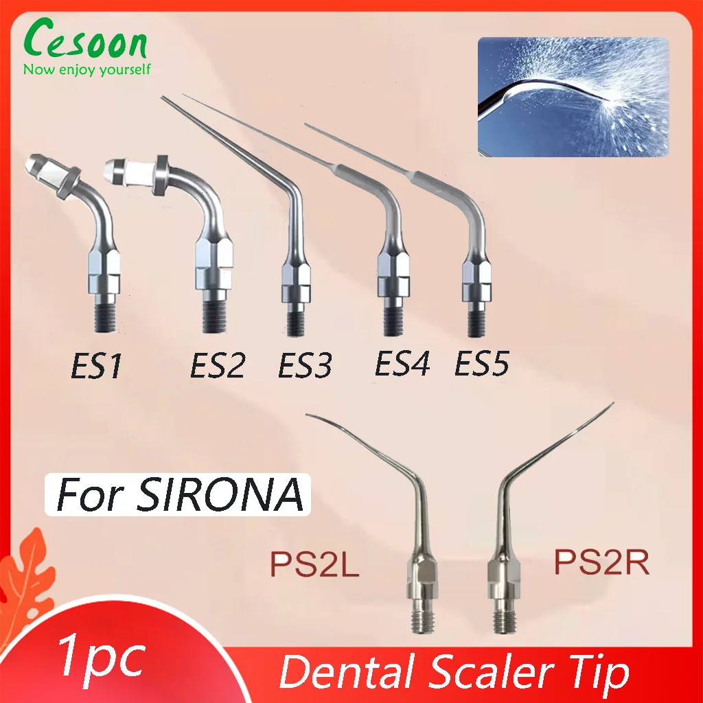 1 szt. Końcówka do skalera dentystycznego pasuje do skalera ultradźwiękowego Sirona Endo 95 ° /120 °   Uchwyty kątowe ES1/2/3/4/5 PS2L/PS2R Końcówki