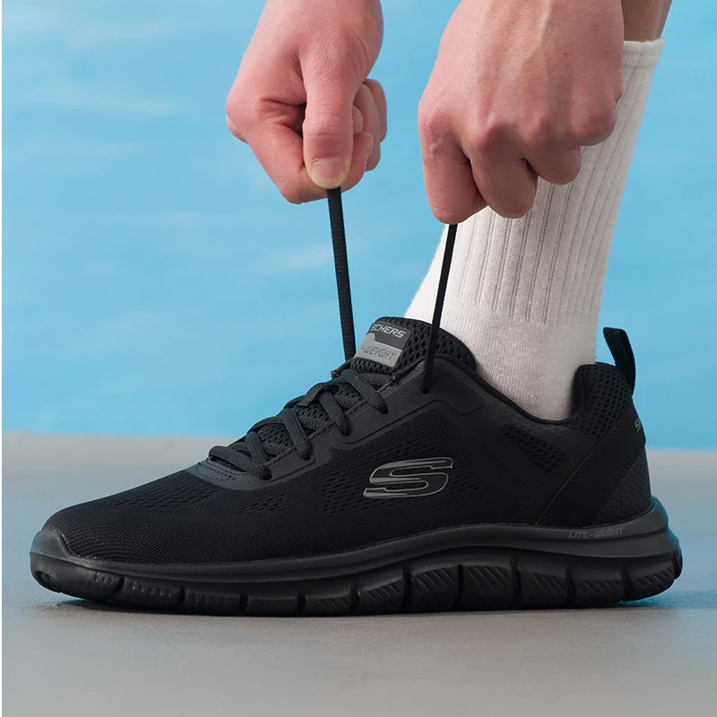 Skechers Men's Shoes Original Lightweight Fashionable Wear-Resistant Non-Slip New Fitness Training Outdoor Sports Running Shoes 232698-Bbk-5