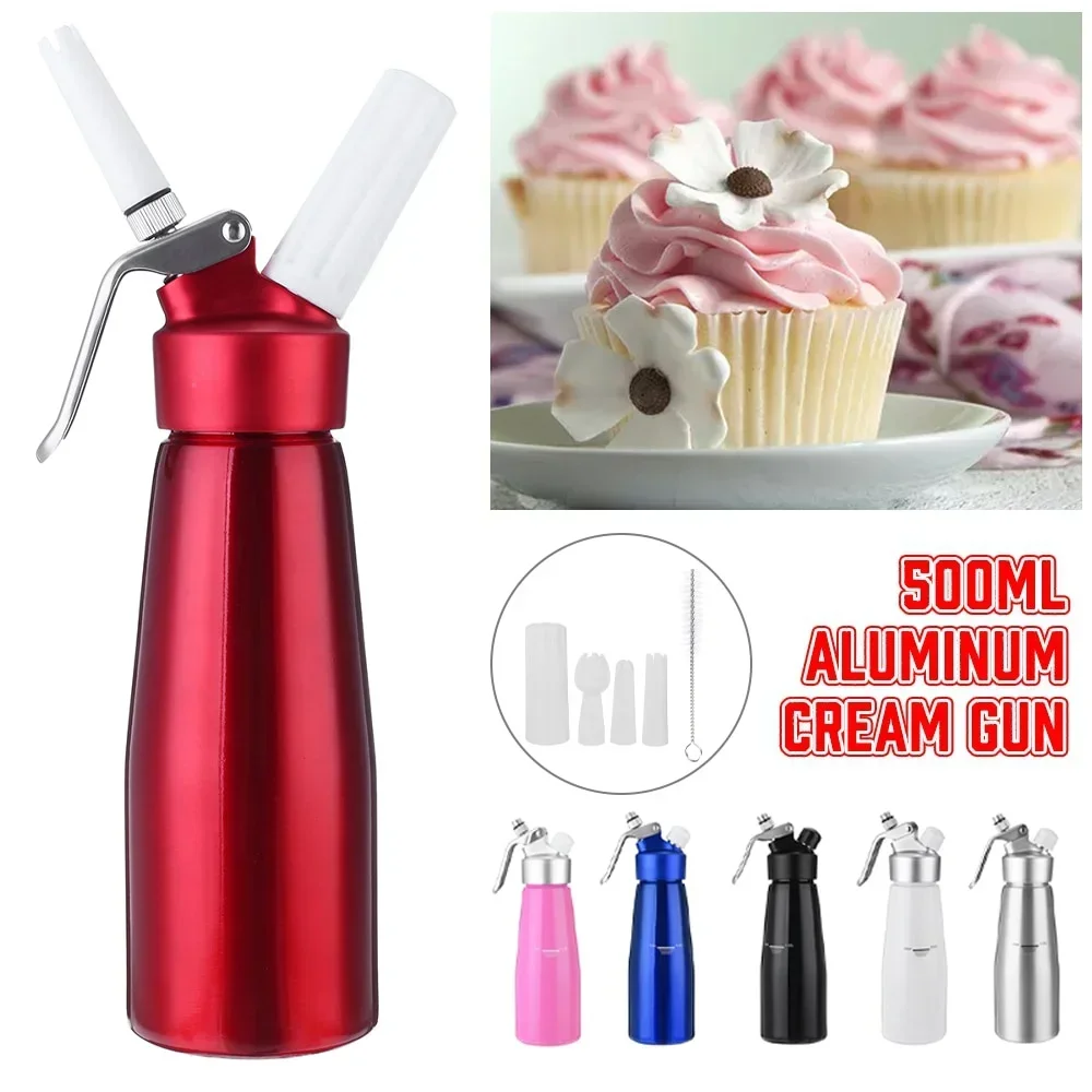 500ml Aluminum Cream Gun  Foamer  Whipper Chargers Foam Whipped  Dispenser  Cake Making Decorating Tool