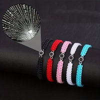 Colorful Braided Rope Projection Bracelet 100 Languages I Love You Jewelry for Girlfriend Gift 2023 Fashion Romantic Accessories