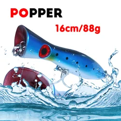 Big Popper Richiamo duro 6 colori Topwater Galleggiante 16 cm 88g Esche da pesca Crankbait Minnow Nuoto De Peche Wobbler Pesca in mare