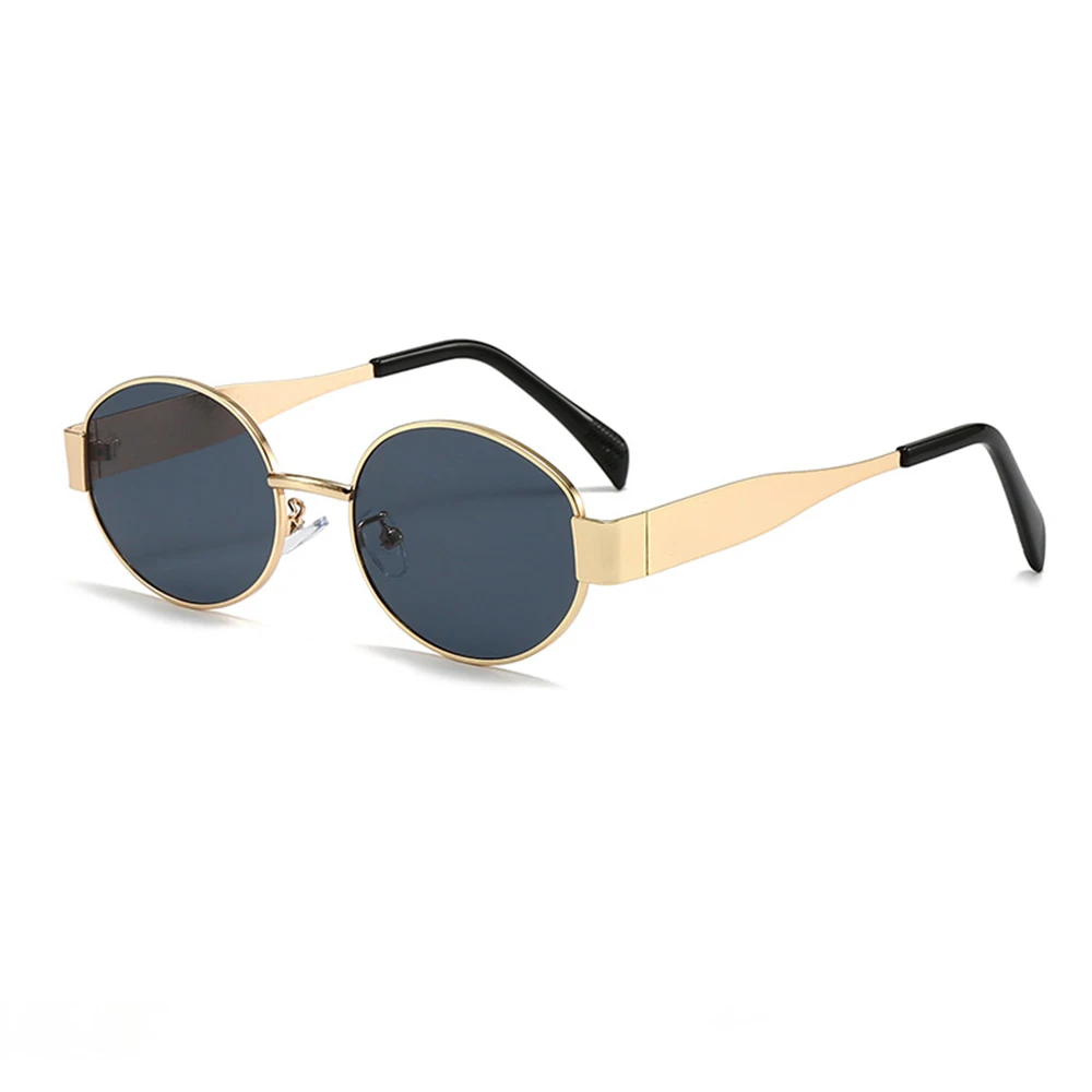Vintage Small Oval Alloy Sunglasses Women Men Fashion Brand Elegant Sexy Sun Glasses Ladies Trendy Driving Gradient Shades UV400 image 4