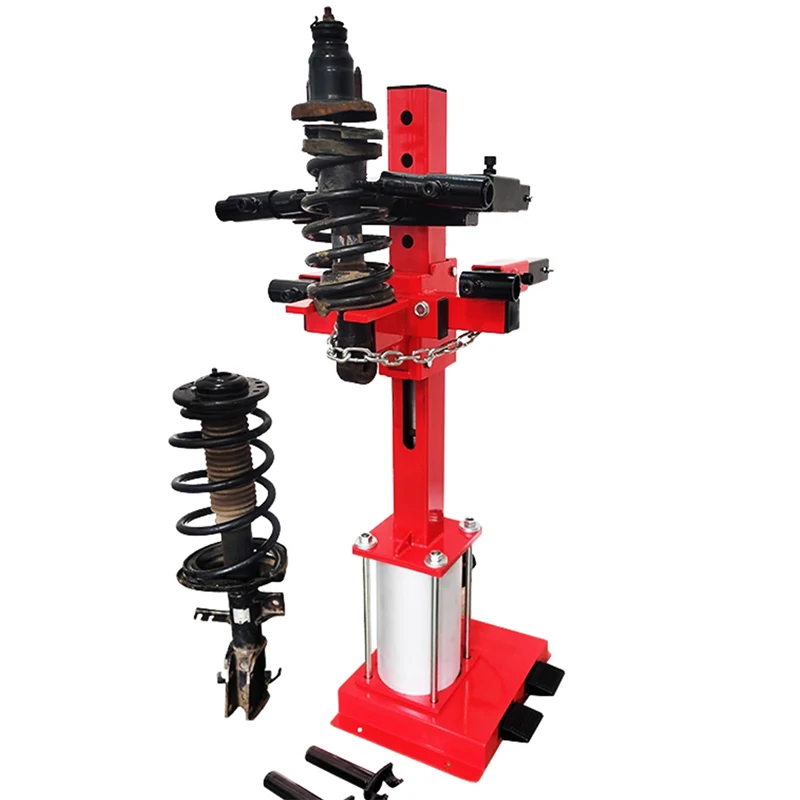 Automotive shock absorber spring compressor, shock absorber spring disassembly and assembly machine, pneumatic and hydraulic sho