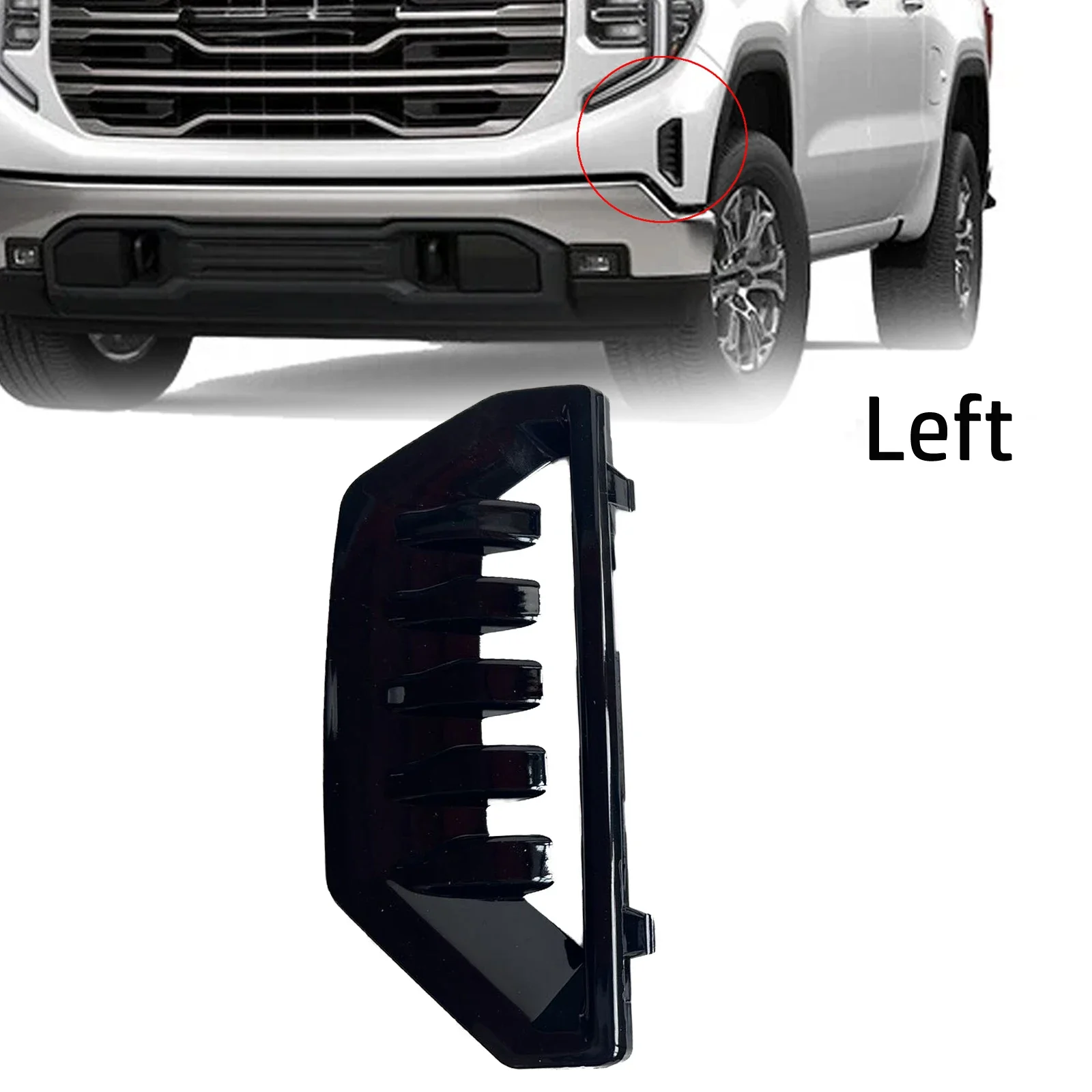 Air Duct For Front Left Bumper Cover 84869627 Compatible With 2022 2023 For GMC For Sierra 1500 AT4 AT4X Denali