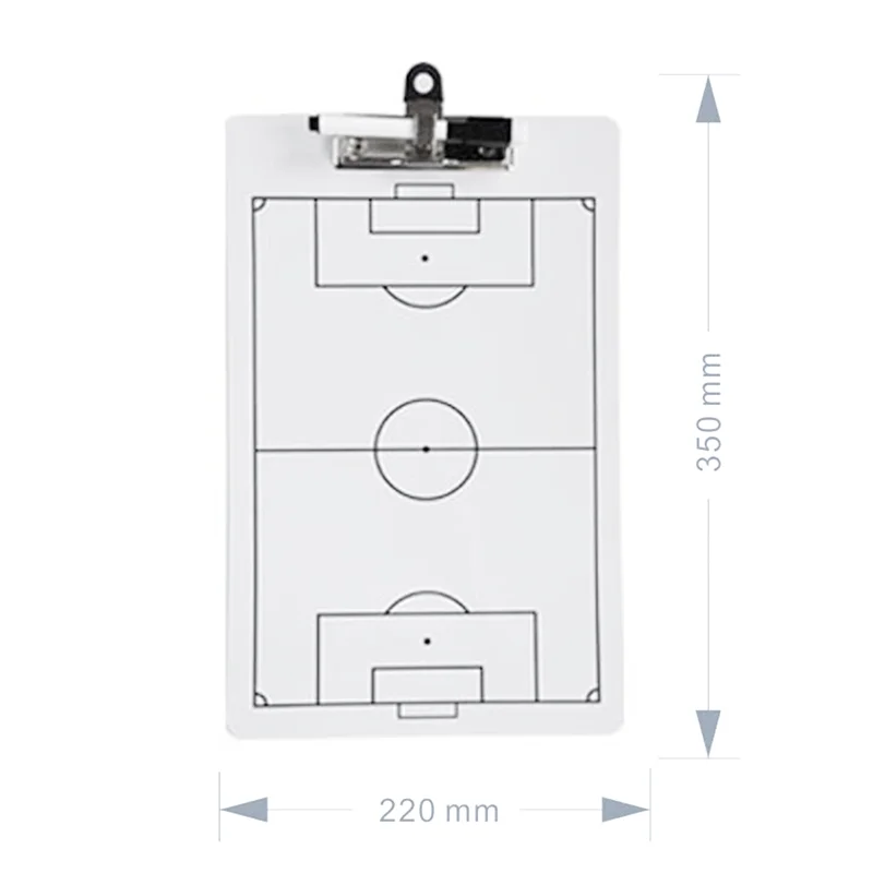 Papan Tulis Sepak Bola A29Z-3Pcs Untuk Pelatihan, Papan Tulis Sepak Bola Dua Sisi Untuk Pelatih, 13.78 X 8.7 Inci, Papan Tulis dengan Spidol